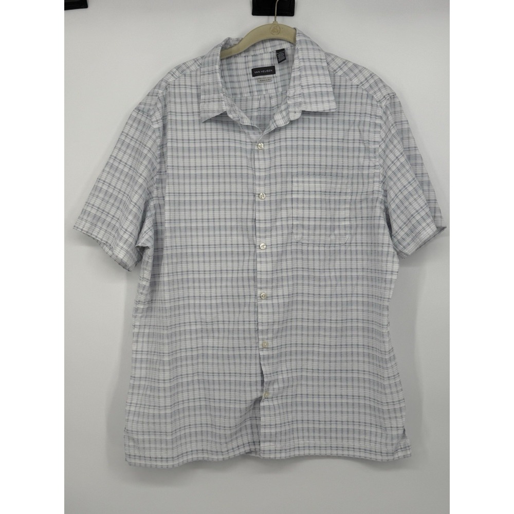 Van Heusen Men's Short Sleeve Button Up XL